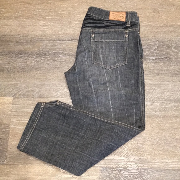 Final price⬇️ Ecko Red Brand Gray Chambray Mid-Rise Cropped Denim Jeans Size 9 - Picture 7 of 8